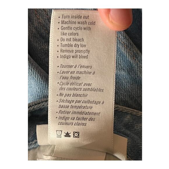 Paige shorts Noella relaxed cut off denim light blue size 32 - Picture 6 of 6